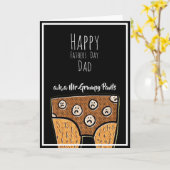 父おもしろいの日 カード (黄色い花)