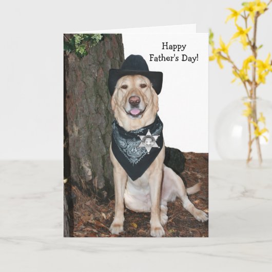 父おもしろいの日 カード (黄色い花)