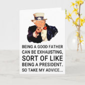 父おもしろいの日 カード (黄色い花)