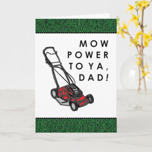 父おもしろいの日 カード (黄色い花)