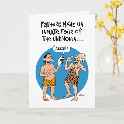 父おもしろいの日 カード (黄色い花)