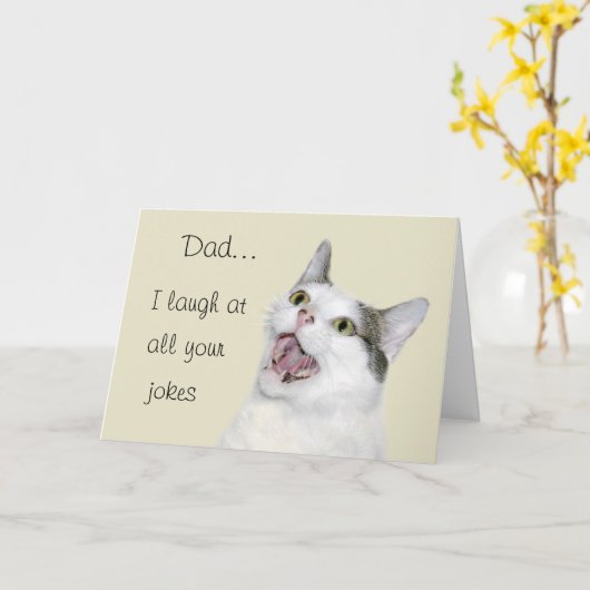 父おもしろいの日 カード (黄色い花)