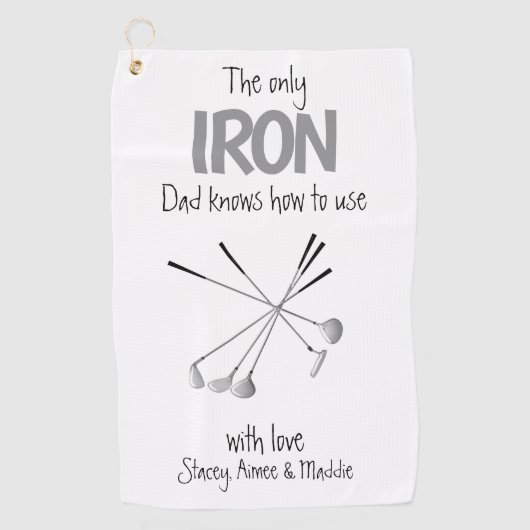 父おもしろいの日 ゴルフタオル (正面)
