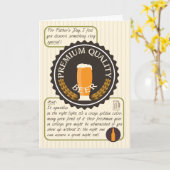 父おもしろいの日、レトロビアラベル、ネクタイ カード (黄色い花)