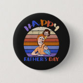 父おもしろいの日 缶バッジ (正面)