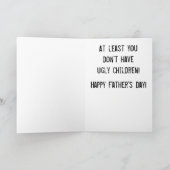 父おもしろいの日「醜い子供」 カード (内部)