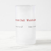 父おもしろいの日 | Worlds最高のパパ | フロストグラスビールジョッキ (中央)