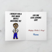 父おもしろいの日COVID-19グリーティングカード カード (内部)