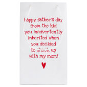 父おもしろいの賞与パパ引用文 スモールペーパーバッグ (裏面)