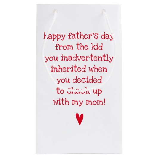 父おもしろいの賞与パパ引用文 スモールペーパーバッグ (裏面)