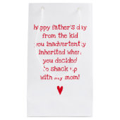 父おもしろいの賞与パパ引用文 スモールペーパーバッグ (正面)