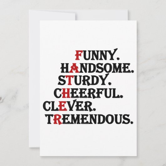 父おもしろいハンサム父の日カード 招待状 (正面)