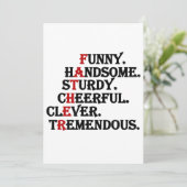 父おもしろいハンサム父の日カード 招待状 (スタンド正面)