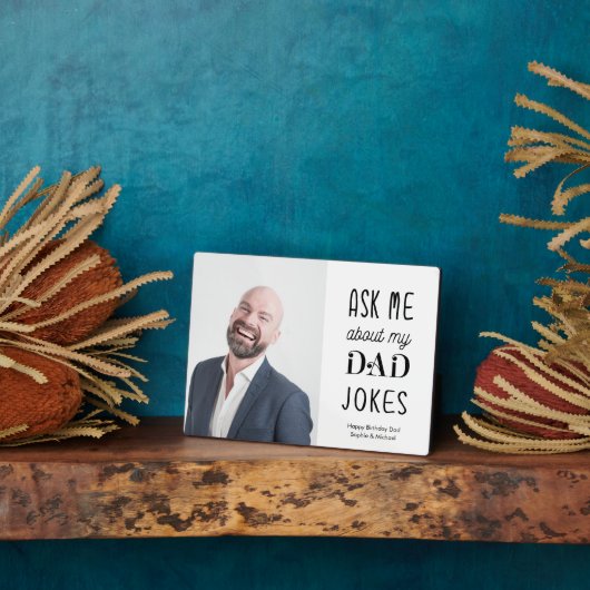 父おもしろいパパ引用文タイポグラフィ写真 フォトプラーク (側面)