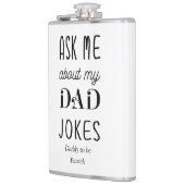 父おもしろいパパ白黒引用文 フラスク (左)