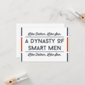 父おもしろい家のデイカード、タイポグラフィ頭が切れるパパ カード (正面/裏面インサイチュ)