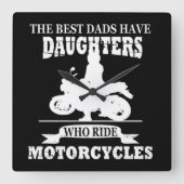 父おもしろい日の贈り物 スクエア壁時計 (正面)