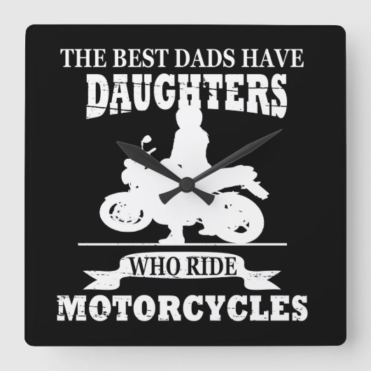 父おもしろい日の贈り物 スクエア壁時計 (正面)