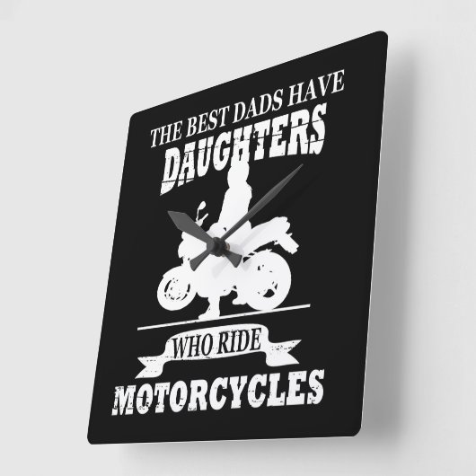 父おもしろい日の贈り物 スクエア壁時計 (傾斜)