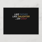 父おもしろい日家族懇親会 案内ポストカード (正面)