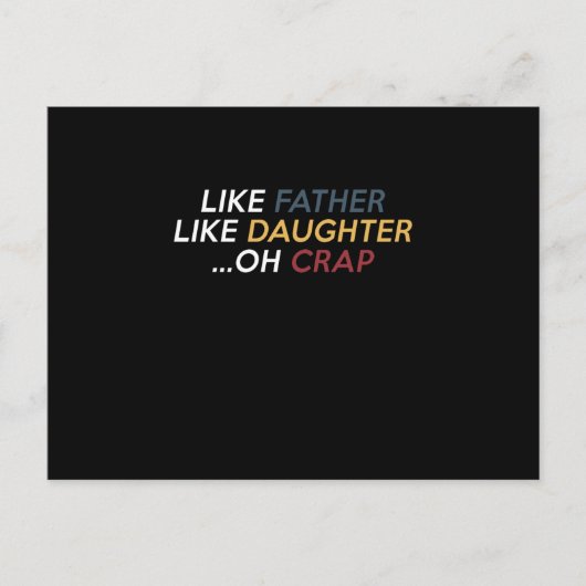 父おもしろい日家族懇親会 案内ポストカード (正面)