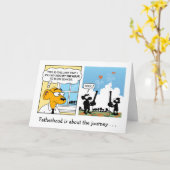 父おもしろい日札 カード (黄色い花)