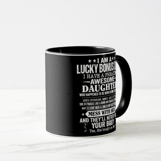 父おもしろい父の日賞与パパギフト娘 マグカップ (正面右)