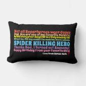 父おもしろい誕生日引用文&ウィッシュ ランバークッション (正面)