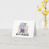 父おもしろい達のデイカード；世界の最高のお尻バーパー カード (黄色い花)