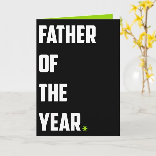 父おもしろい カード (黄色い花)