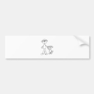 父および娘 バンパーステッカー