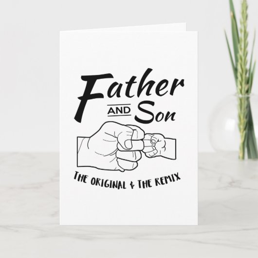 父および息子の握りこぶしの隆起 案内状 (正面)