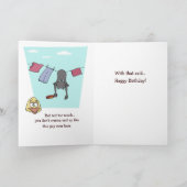 父および息子の鳥のバースデー・カード カード (内部)