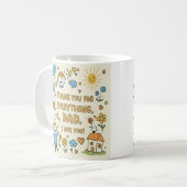 父お洒落の日ドードルプリント コーヒーマグカップ (正面左)