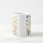 父お洒落の日ドードルプリント コーヒーマグカップ (中央)