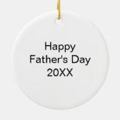 父かお母さんを運転するための子供のタクシーのおもしろいなデザイン セラミックオーナメント (裏面)