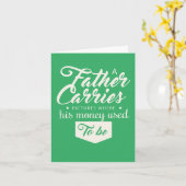 父が写真を抱えて父の日を祝う カード (黄色い花)