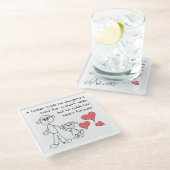 父が娘を手に持つ ガラスコースター (アングル)