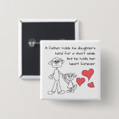 父が娘を手に持つ 缶バッジ (正面&裏面)