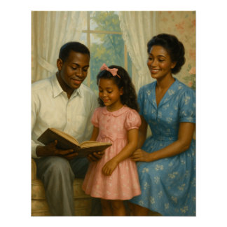 父が娘読と母に時間を過ごす ポスター