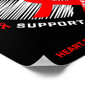 父が私のパパ衣服赤いハート病に気づくサポート ポスター (角)