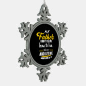 父が言わなかったパパのプレゼント スノーフレークピューターオーナメント (左)