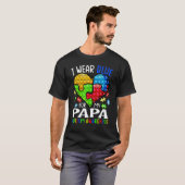 父さんのために青い服を着る 自閉症啓発 ポップ・イット Tシャツ (正面フル)