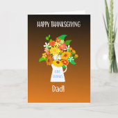 父さん感謝祭の花束 カード (正面)