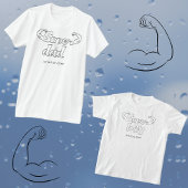 父すごいと子をマッチングする少年 Tシャツ