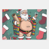 父すてきのクリスマス ラッピングペーパーシート (正面2)