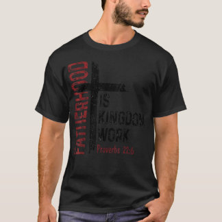父であることは神の国への奉仕 キリスト教の父のためのメンズ Tシャツ