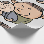 父とベビー ラッピングペーパー