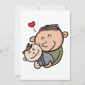 父とベビー 招待状 (正面)