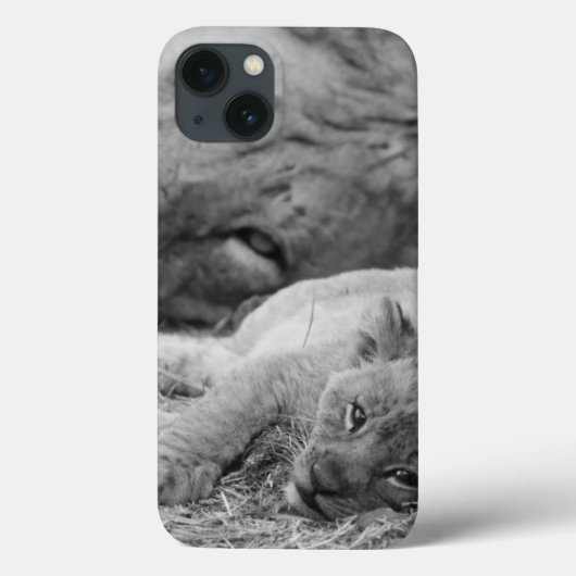父と休むかわいいライオンの子 Case-Mate iPhoneケース (裏面)